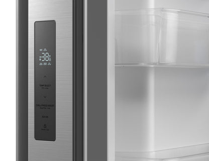Sharp SJF2955MS 28.9 cu.ft. Standard Depth 36 in. French 3-Door Refrigerator with Water Dispenser in Stainless Steel