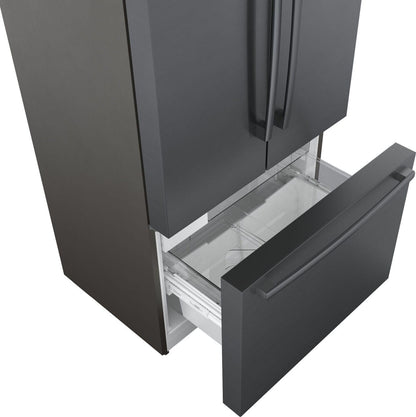 Bosch B36CT80SNB 800 Series, French Door Bottom freezer, multi door, 36'', Black inox-antifingerprint