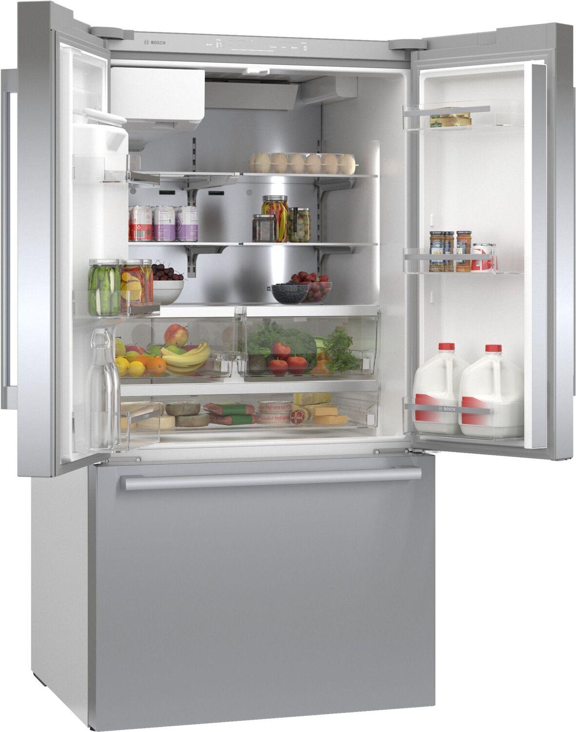 Bosch B36FD50SNS 500 Series French Door Bottom Mount Refrigerator 36" Stainless steel (with anti-fingerprint), Total No Frost