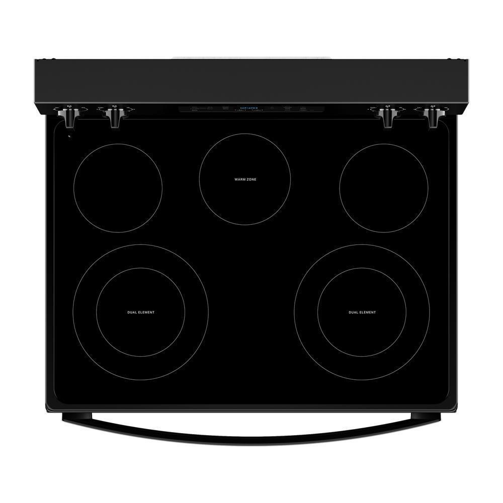 Whirlpool WFES4530SB 30-inch Electric Range with Air Cooking Technology and Steam Clean