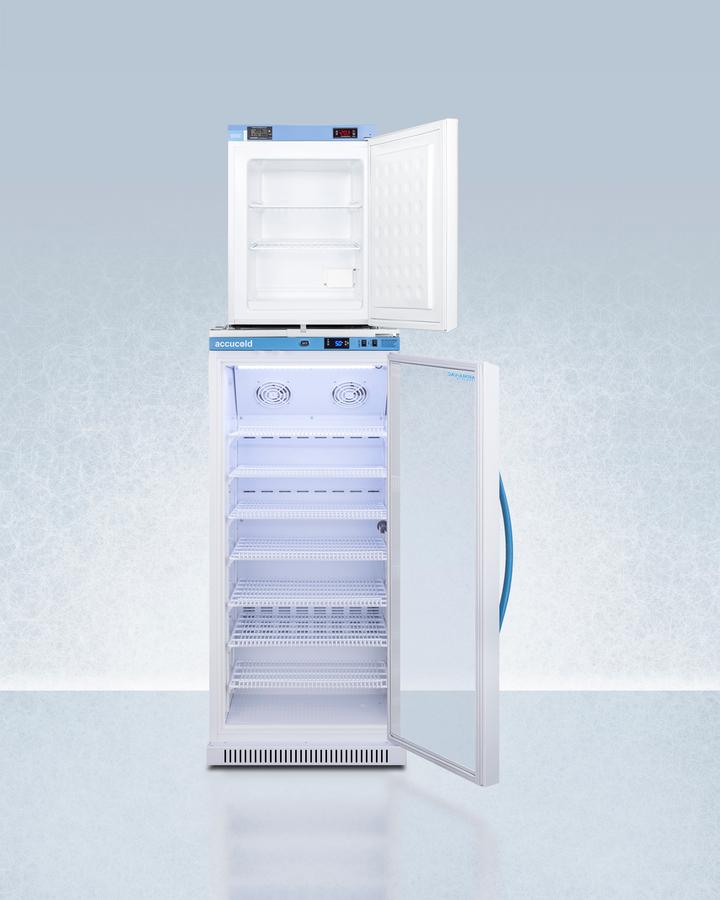 Summit ARG8PVFS30LSTACKMED2 24" Wide All-refrigerator/all-freezer Combination