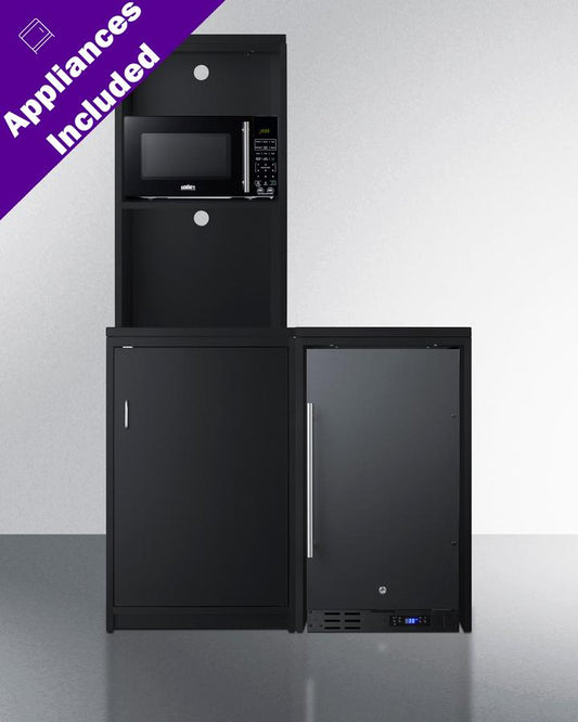 Summit CWSUITE43R 43" Wide Casework Suite With Refrigerator and Microwave, ADA Height