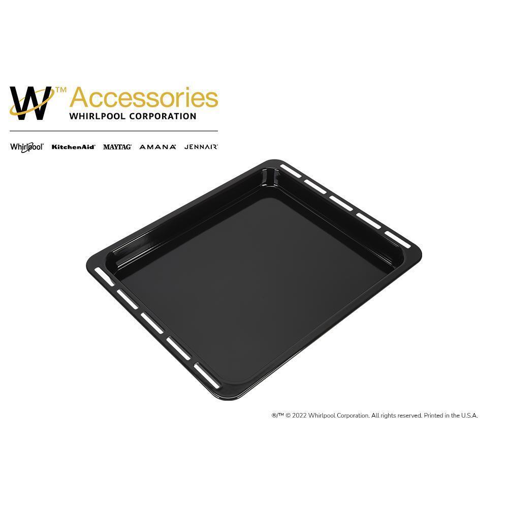 Whirlpool W11348808 Built-In Oven Baking Tray for Models WOS52ES4MZ/B/W, YOS52ES4MZ, WOD52ES4MZ/B/W, KOSC504PPS, YKOSC504PPS, KODC504PPS (17.75-IN L X 14.75-IN W X 0.75-IN D)
