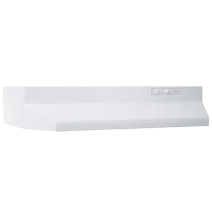 BUEZ030WW Broan® 30-Inch Ducted Under-Cabinet Range Hood w/ Easy Install System, 210 Max Blower CFM, White