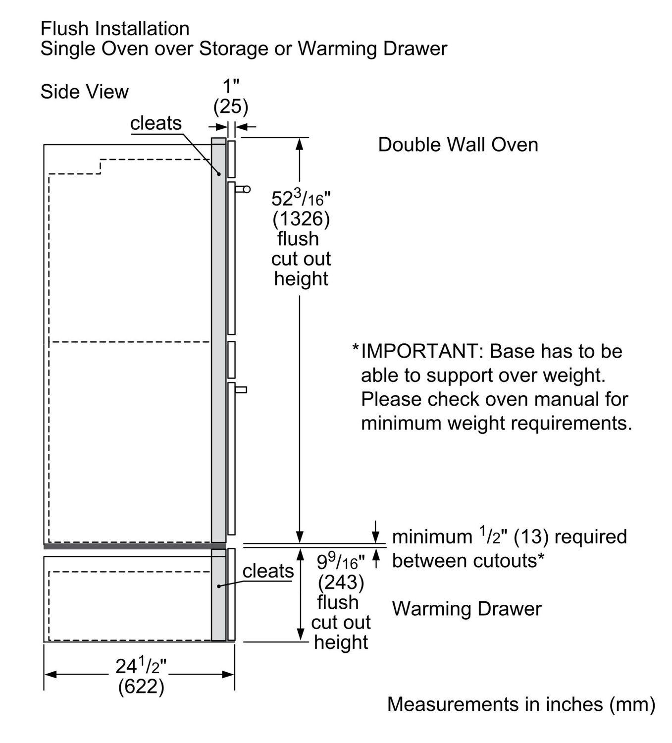 Bosch HBL5551UC 500 Series, 30", Double Wall Oven, SS, Thermal/Thermal, Knob Control