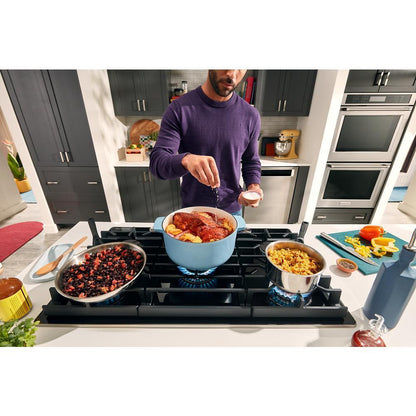 Kitchenaid KCGG536PBL 36" Gas-on-Glass Cooktop