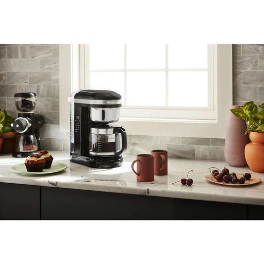 Kitchenaid KCM1209OB 12 Cup Drip Coffee Maker with Spiral Showerhead and Programmable Warming Plate