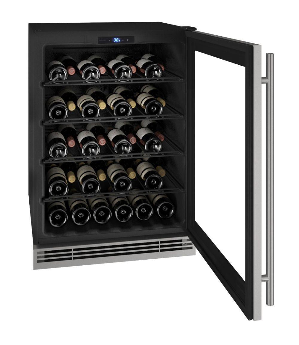 U-Line 24" Wine Refrigerator With Stainless Frame Finish (115 V/60 Hz Volts /60 Hz Hz)