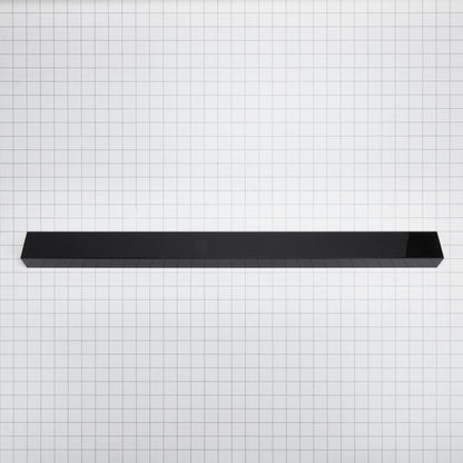 Maytag W10113902A 30" Slide-in Range Rear Trim Kit, Black, with (1) metal trim piece and installation instructions