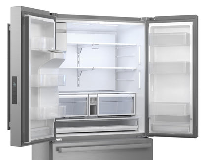 Sharp SJF2955MS 28.9 cu.ft. Standard Depth 36 in. French 3-Door Refrigerator with Water Dispenser in Stainless Steel