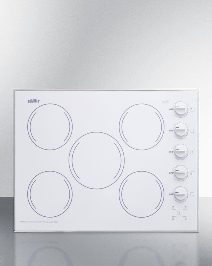 Summit 27" Wide 230v 5-burner Radiant Cooktop