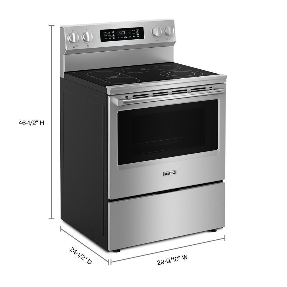 Maytag MFES7030SZ 30-Inch Wide Electric Range With Grill Mode and No Preheat Air Fry - 5.3 cu. ft.
