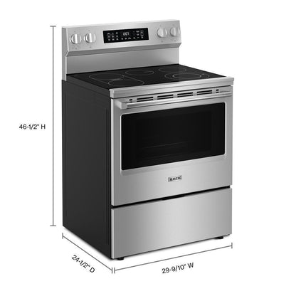 Maytag MFES7030SZ 30-Inch Wide Electric Range With Grill Mode and No Preheat Air Fry - 5.3 cu. ft.