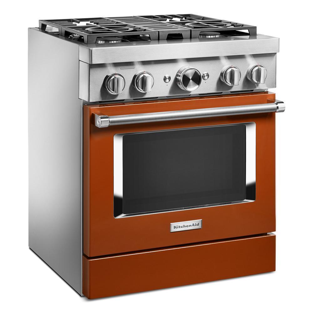 KitchenAid® 30'' Smart Commercial-Style Dual Fuel Range with 4 Burners