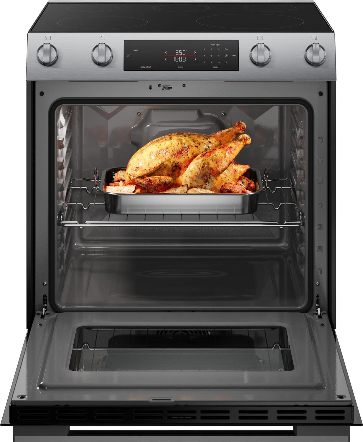 Bosch HEF1050MU 100 Series, Freestanding electric cooker, 30'', Stainless steel