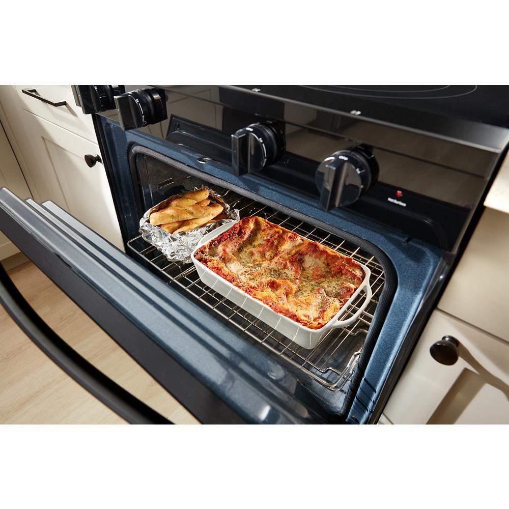 Whirlpool WFES7530RB 30-inch Electric Smart Range with Air Cooking Technology, No Preheat Air Fry, High Speed Preheat Oven, WipeClean™ Coating, and Steam/Self Clean