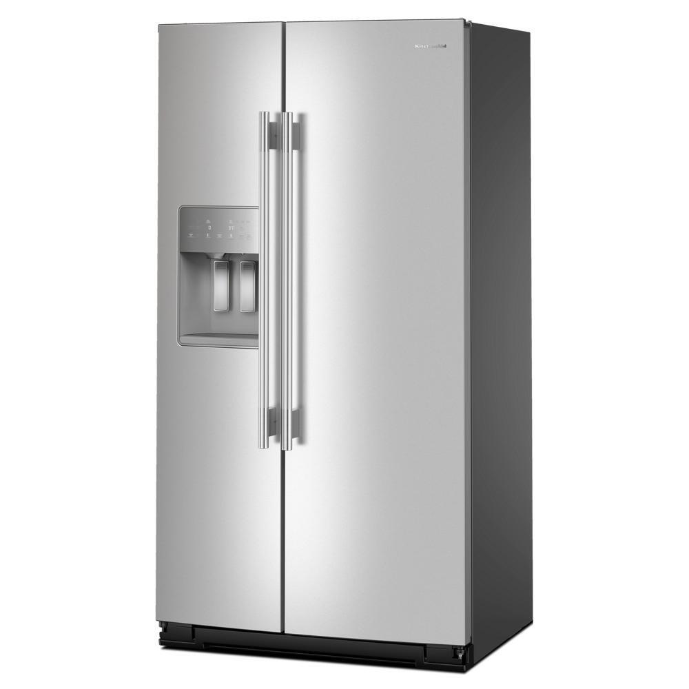 Kitchenaid KRSC536RPS 20.8 Cu. Ft. Counter-Depth Side-by-Side Refrigerator with Exterior Ice and Water Dispenser in PrintShield™ Finish
