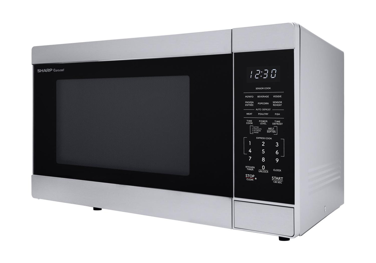 SMC1660KS Sharp 1.6 cu. ft. 1100W Stainless Steel Countertop Microwave Oven