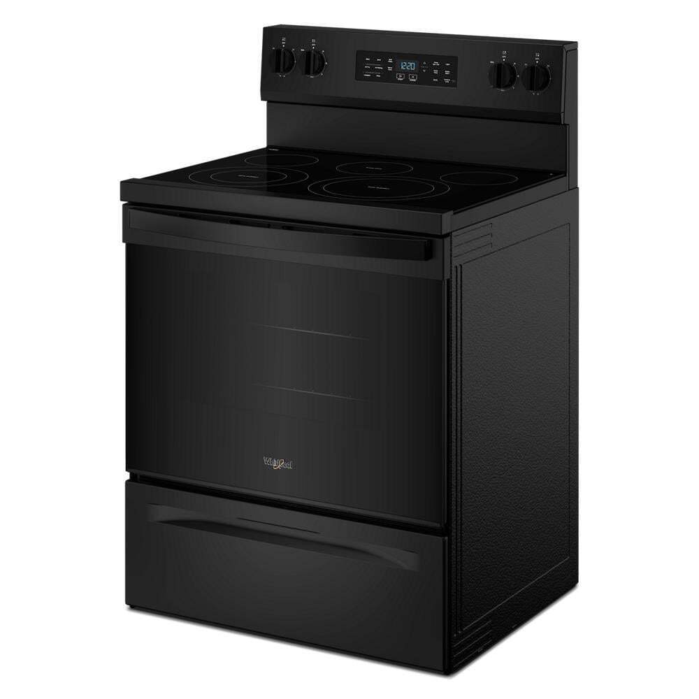 Whirlpool WFES5730SB 30-inch Electric Range with Air Cooking Technology
