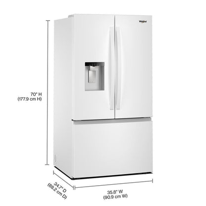Whirlpool WRFF3736SW 36-Inch French Door Refrigerator with Dual Ice Makers - 30 cu. ft.
