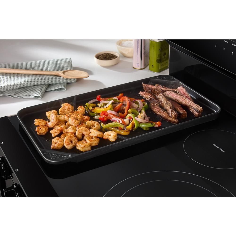 Whirlpool WFES7530RB 30-inch Electric Smart Range with Air Cooking Technology, No Preheat Air Fry, High Speed Preheat Oven, WipeClean™ Coating, and Steam/Self Clean