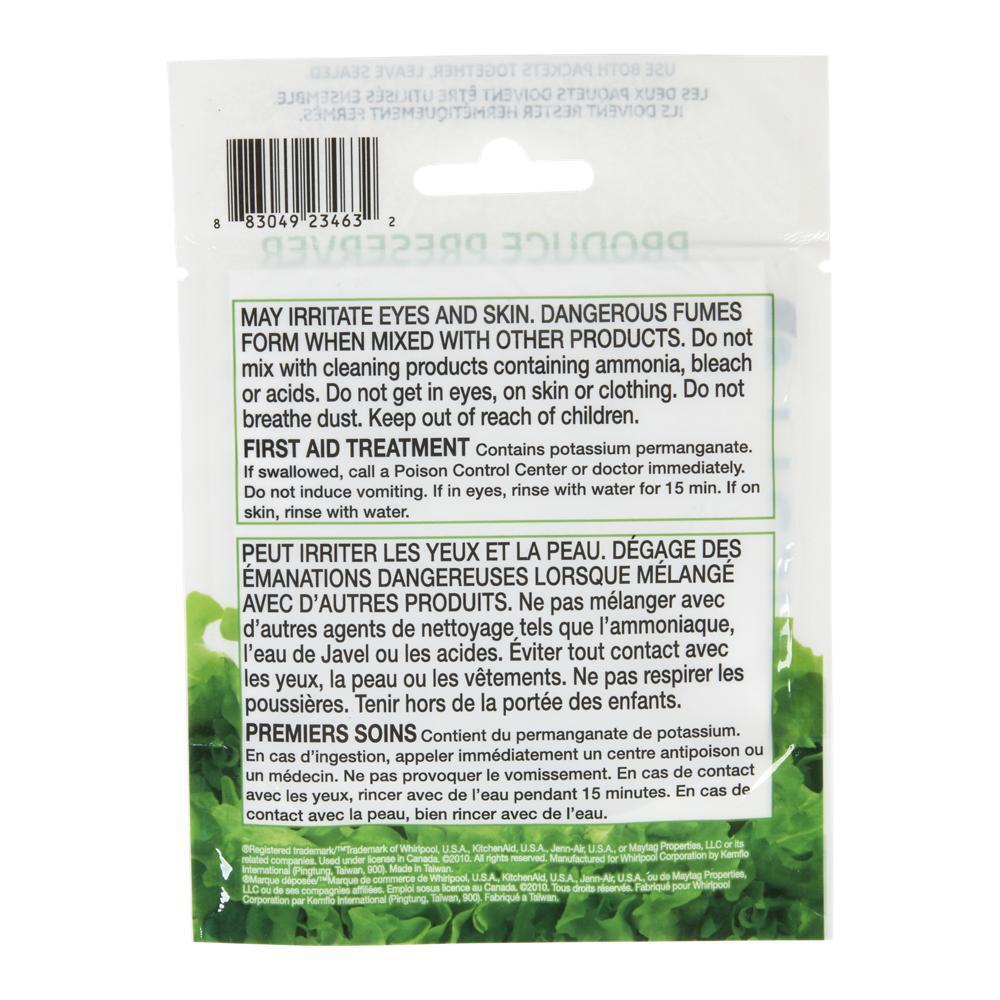 Kitchenaid W10346771A Produce Preserver Replacement Filters to Extend Freshness of Produce up to 4 Days Longer