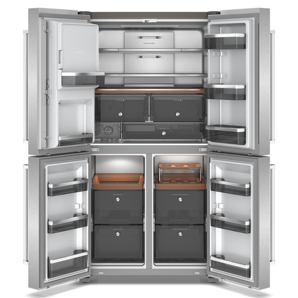 Kitchenaid KRQC736RPS 36" Counter-Depth 19.4 Cu Ft 4-Door Refrigerator with Flexible Temperature Zone in PrintShield™ Finish