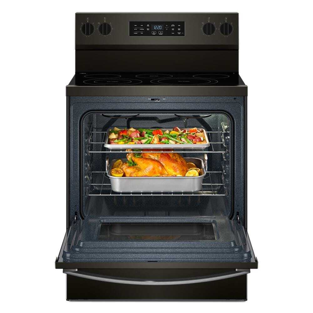Whirlpool WFES5730SV 30-inch Electric Range with Air Cooking Technology
