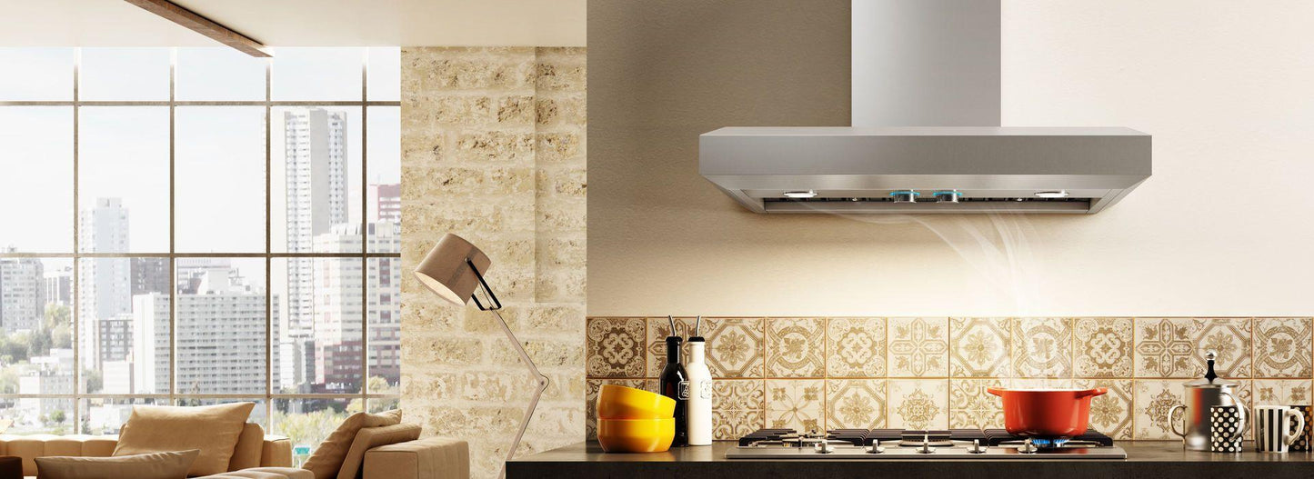 Elica EVV648S1 VAVANO Wall Mount Range Hood 48" wide - 600CFM