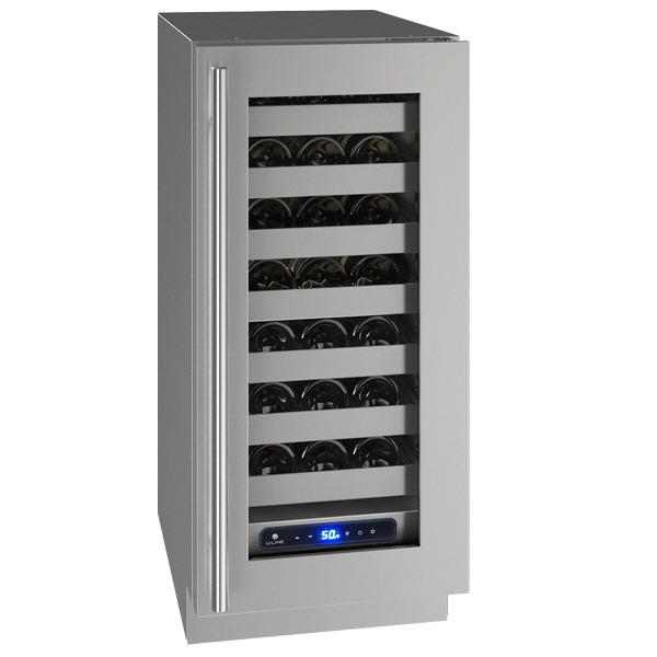 U-Line UHWC515SG51A Hwc515 15" Wine Refrigerator With Stainless Frame Finish and Left-hand Hinge Door Swing and Lock (115 V/60 Hz)