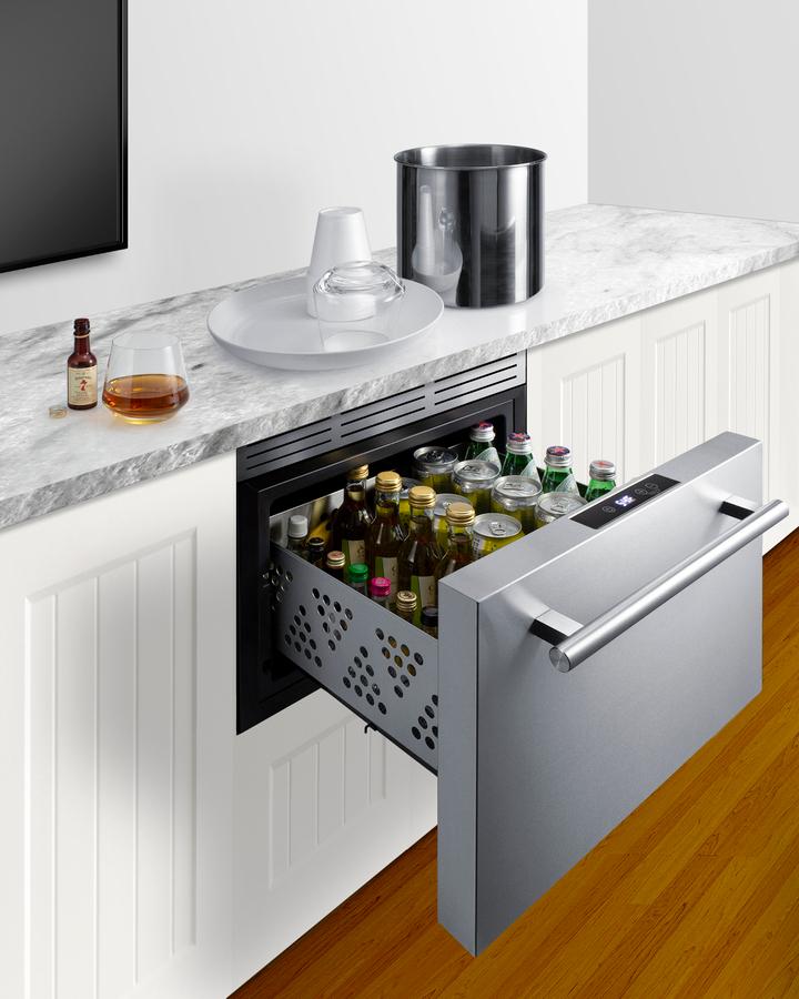 Summit COOL1D 18" Wide Built-in Wine/beverage Cooler Drawer