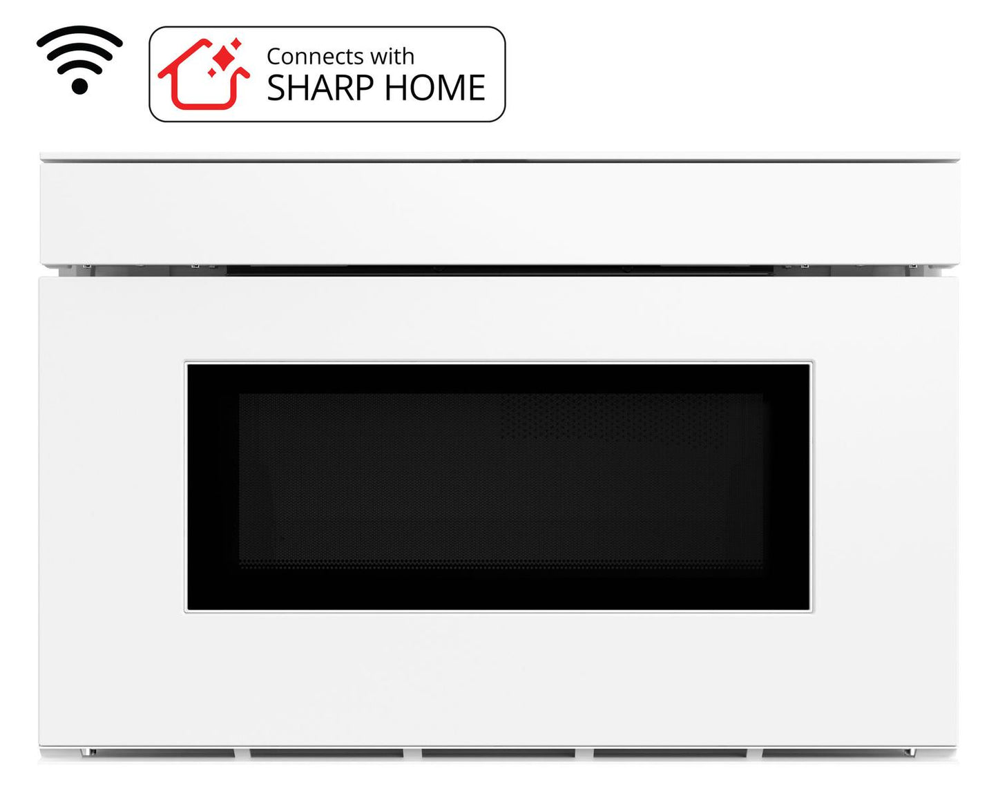 SMD2479MW Sharp 24 in. 1.2 cu. ft. Deco Series Built-In Smart Microwave Drawer™ Oven with Easy Wave Open in White