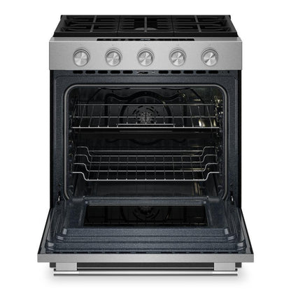 Kitchenaid KSGS530SPS 5.0 Cu. Ft. Smart Slide-in Gas Range with Convection Cooking Modes and 2-in-1 Burner