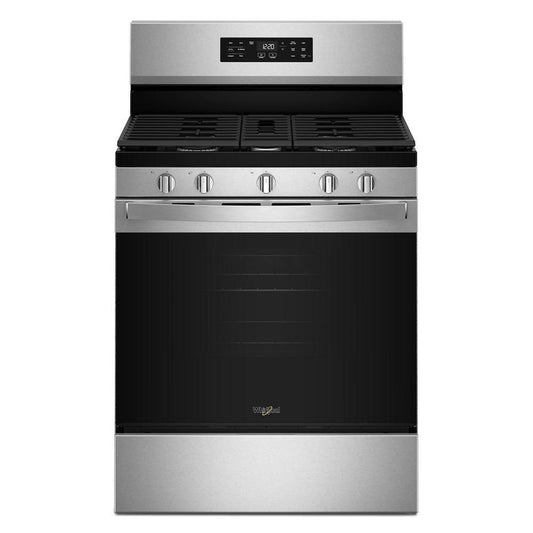 Whirlpool WFGS4530SS 30-inch Gas Range with Air Cooking Technology and Steam Clean