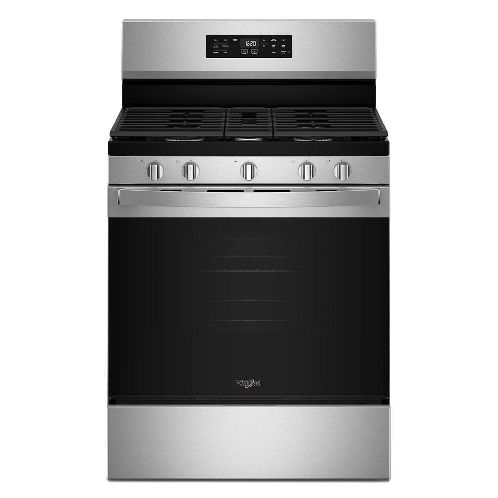 Whirlpool WFGS4530SZ 30-inch Gas Range with Air Cooking Technology and Steam Clean