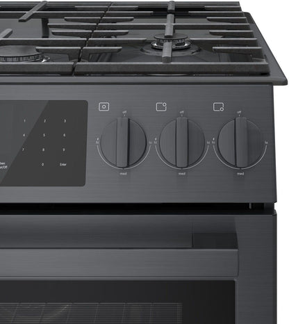 Bosch HGI8046UC 800 Series, Gas slide-in range, 30'', Black stainless steel