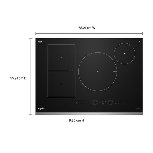 Whirlpool WCIT7530SS 30" Intelligent Induction Cooktop with Temp Cook™ Technology and WipeClean™ Coating
