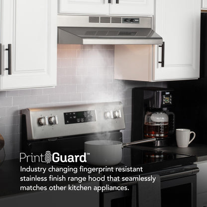 4124SF Broan® 24-Inch Ductless Under-Cabinet Range Hood, Stainless Finish