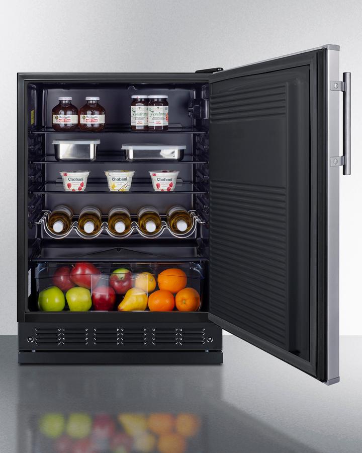 Summit FF708BLSSRS 24" Wide All-refrigerator