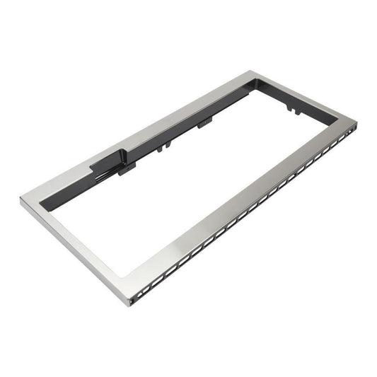 Whirlpool W11451314 Built-In Low Profile Microwave Slim Trim Kit with Pocket Handle, Stainless Steel, fits cut-out height 12"