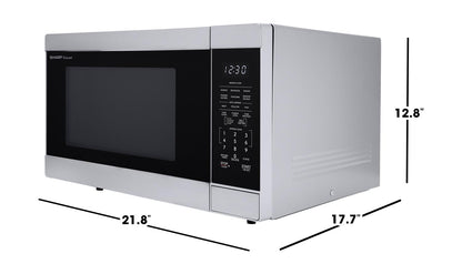 SMC1660KS Sharp 1.6 cu. ft. 1100W Stainless Steel Countertop Microwave Oven