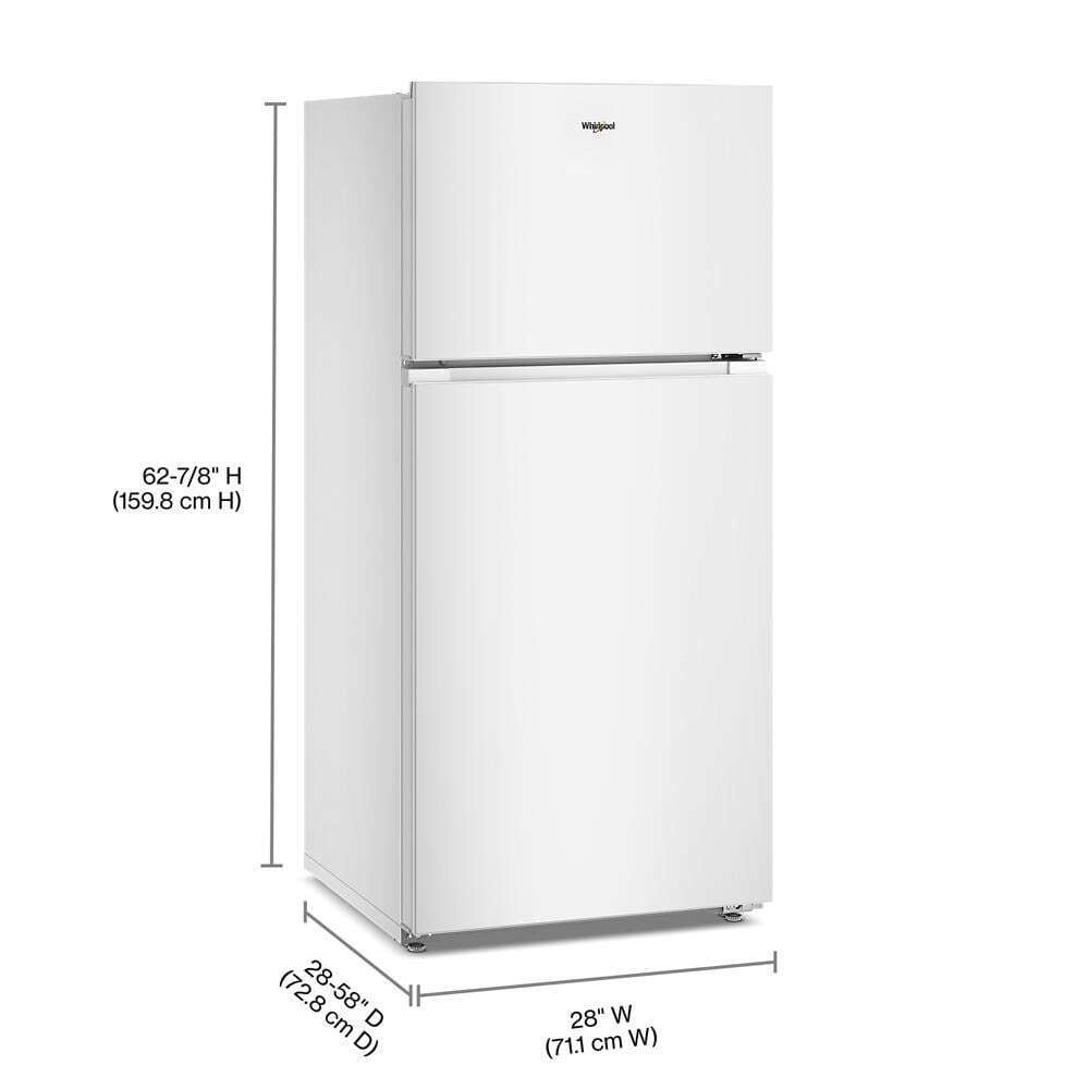 WRTX3114TW Whirlpool® 28-inch Wide Top Freezer Refrigerator with Total Coverage Cooling- 14.3 Cu. Ft.