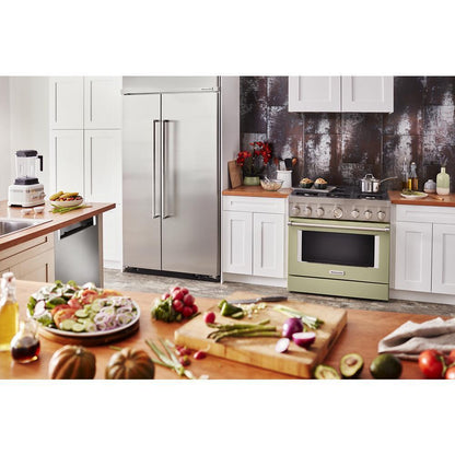 KFDC506JAV KitchenAid® 36'' Smart Commercial-Style Dual Fuel Range with 6 Burners