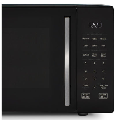 Whirlpool WMCS3019RB 0.9 cu. ft. Black Countertop Microwave With Steam Clean - 900 watt