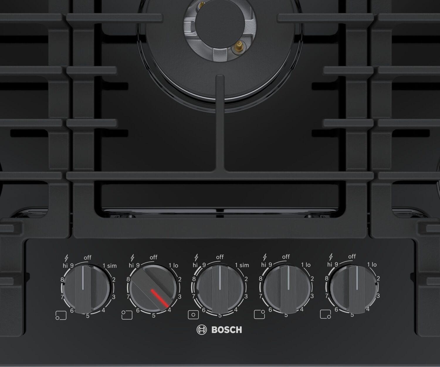 Bosch 800 Series Gas Cooktop 30" Black NGM8048UC