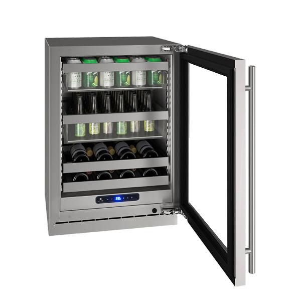 U-Line UHBV524SG41A Hbv524 24" Beverage Center With Stainless Frame Finish and Right-hand Hinge Door Swing and Lock (115 V/60 Hz)