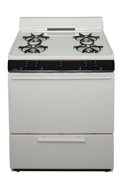 Premier SFK100TP 30 in. Freestanding Gas Range in Biscuit