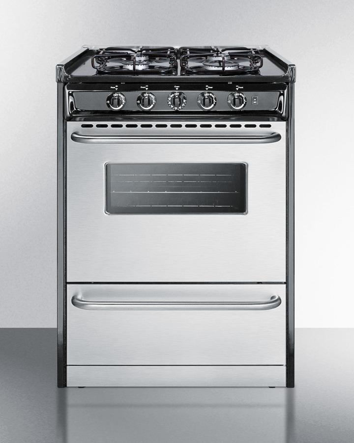 Summit TTM61027BRSW 24" Wide Gas Range