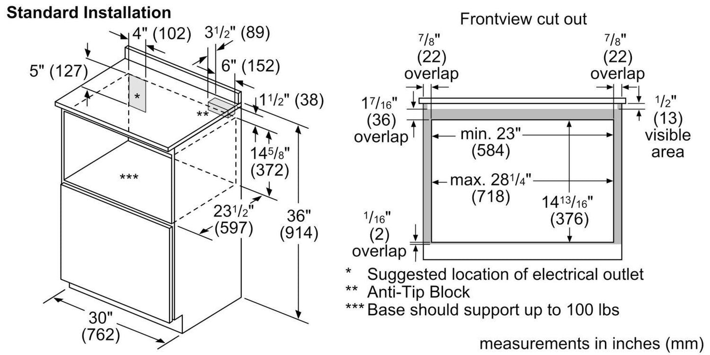 Bosch HMD8053UC 800 Series, 30" Drawer Microwave