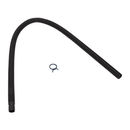 Maytag 285863 4' Black flexible washer drain hose with molded fitting & spring clamp (fits Duet, Performance, Cabrio, Bravos) - 1 pack